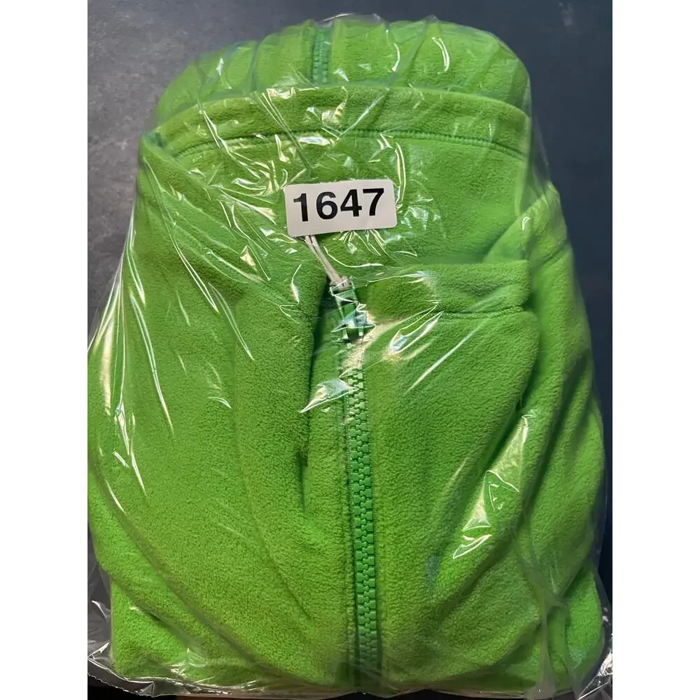 Adidas Fleece Sweater Full Zip Large Lime Green Long‎ Sleeve